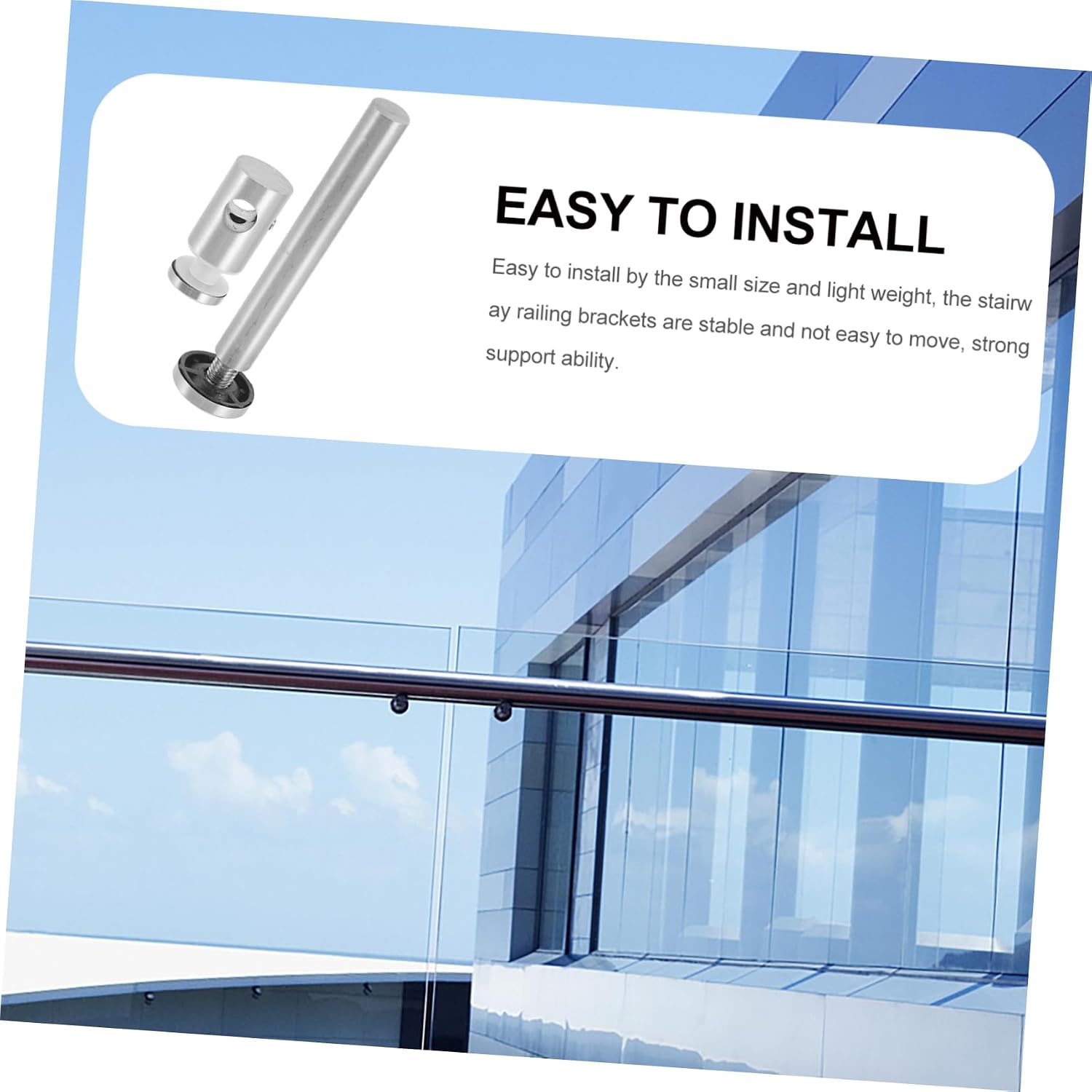 Stainless Steel Stair Rail Bracket Handrail Support Bracket for Indoor Stairs