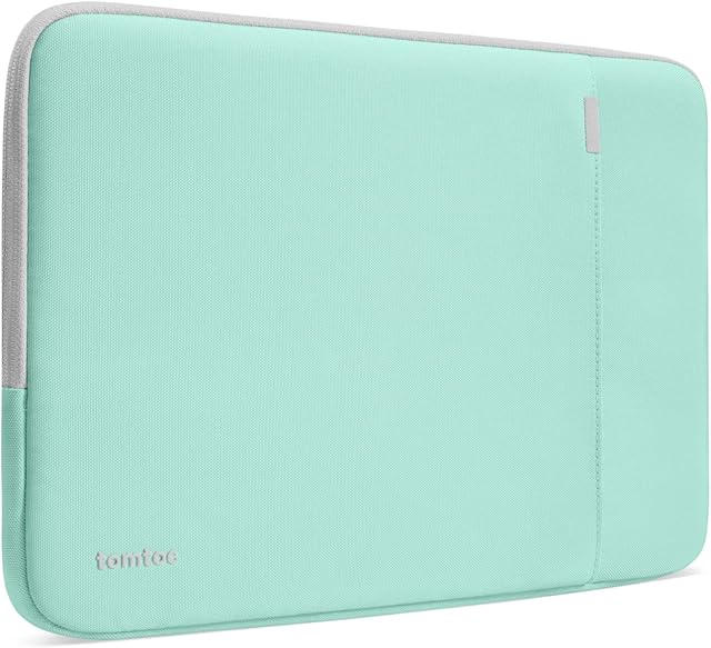 tomtoc 360° Protective Laptop Sleeve for 13-inch MacBook Air/Pro M2/A2681/A2686 without hard shell case, M1/A2337 /A2338 2016-2022, Water-resistant Case 12.9 iPad Pro 5th/4th/3rd Gen, Accessory Pocket