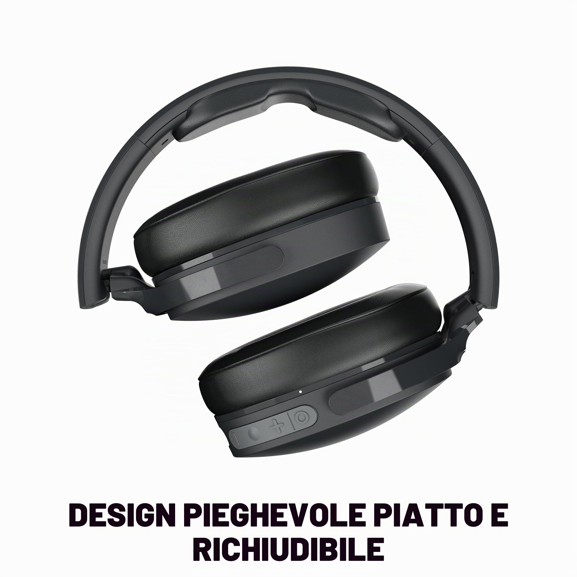 Skullcandy Hesh Evo Cuffie Wireless Over-Ear con Microfono, 36 Ore di Autonomia, Compatibili con iPhone, Android e Dispositivi Bluetooth - Nero