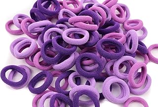 توك شعر للأطفال، أشرطة شعر توك استك صغيرة للبنات، مشابك ذيل الحصان المطاطية المرنة (أرجواني)