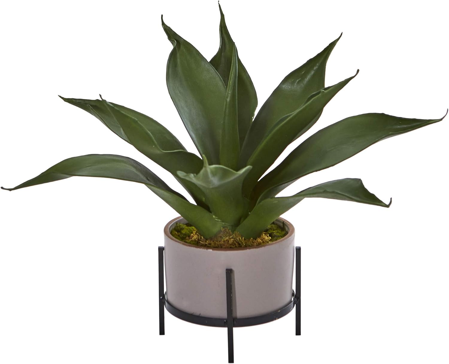 Nearly Natural 14in. Agave Succulent in Decorative Planter