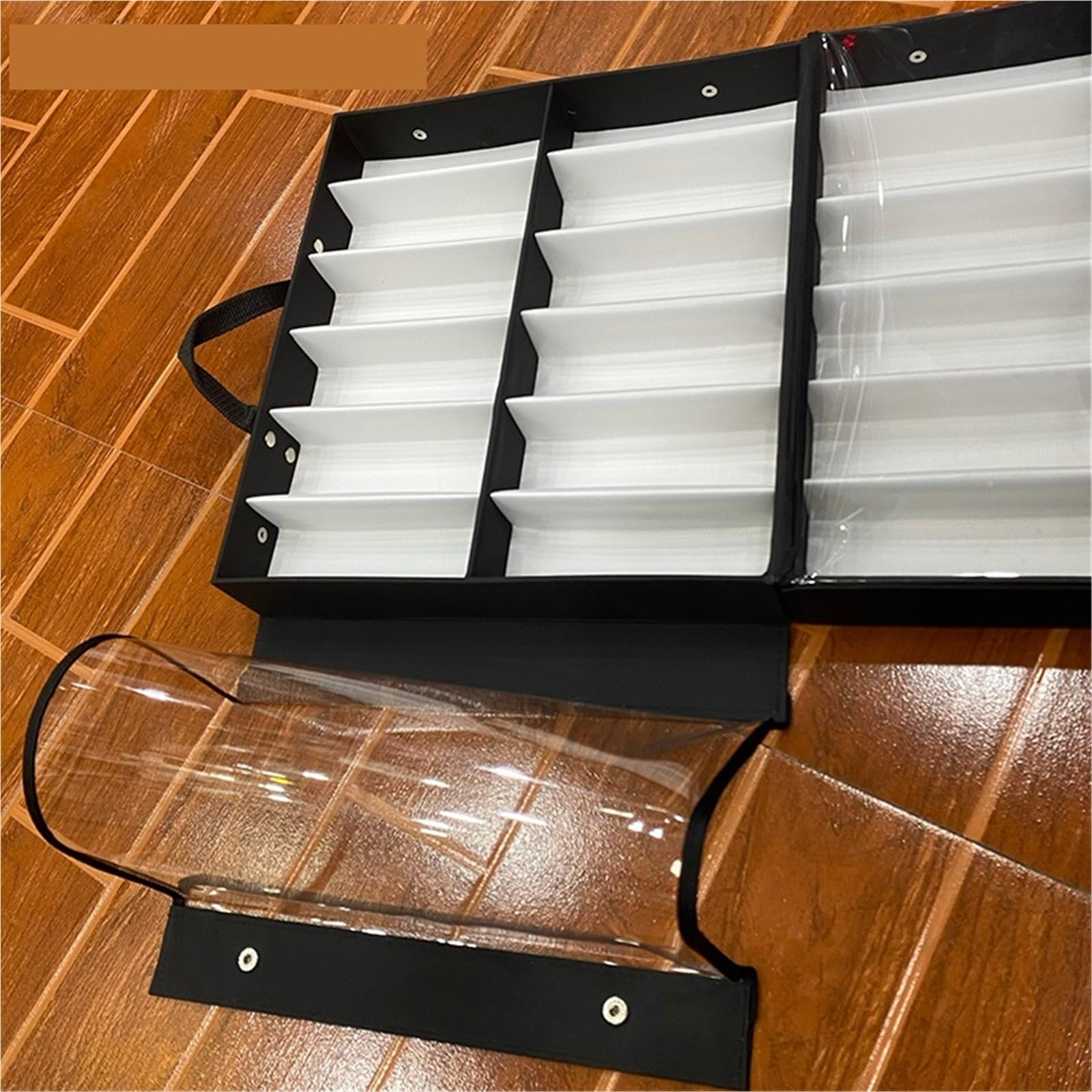 Organizador para Gafas De Sol Maleta con 24/32 Ranuras, Estuche for Gafas, Estante de exhibición for Gafas, Organizador de Gafas, Caja expositora(32 Slots Black)