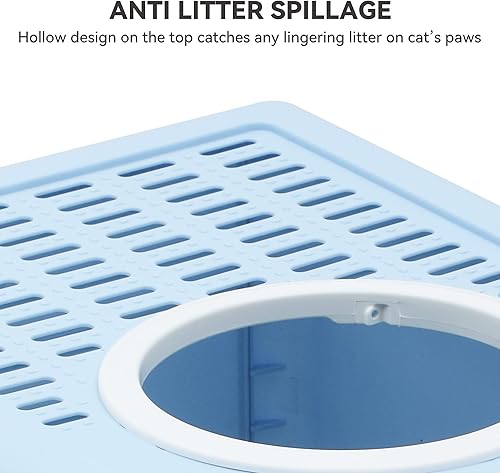 Miniatura 5 de YITAHOME Caja de arena grande cerrada para gatos con tapa y tapa, inodoro con capucha, inodoro, antisalpicaduras, con cajón, cuchara de arena
