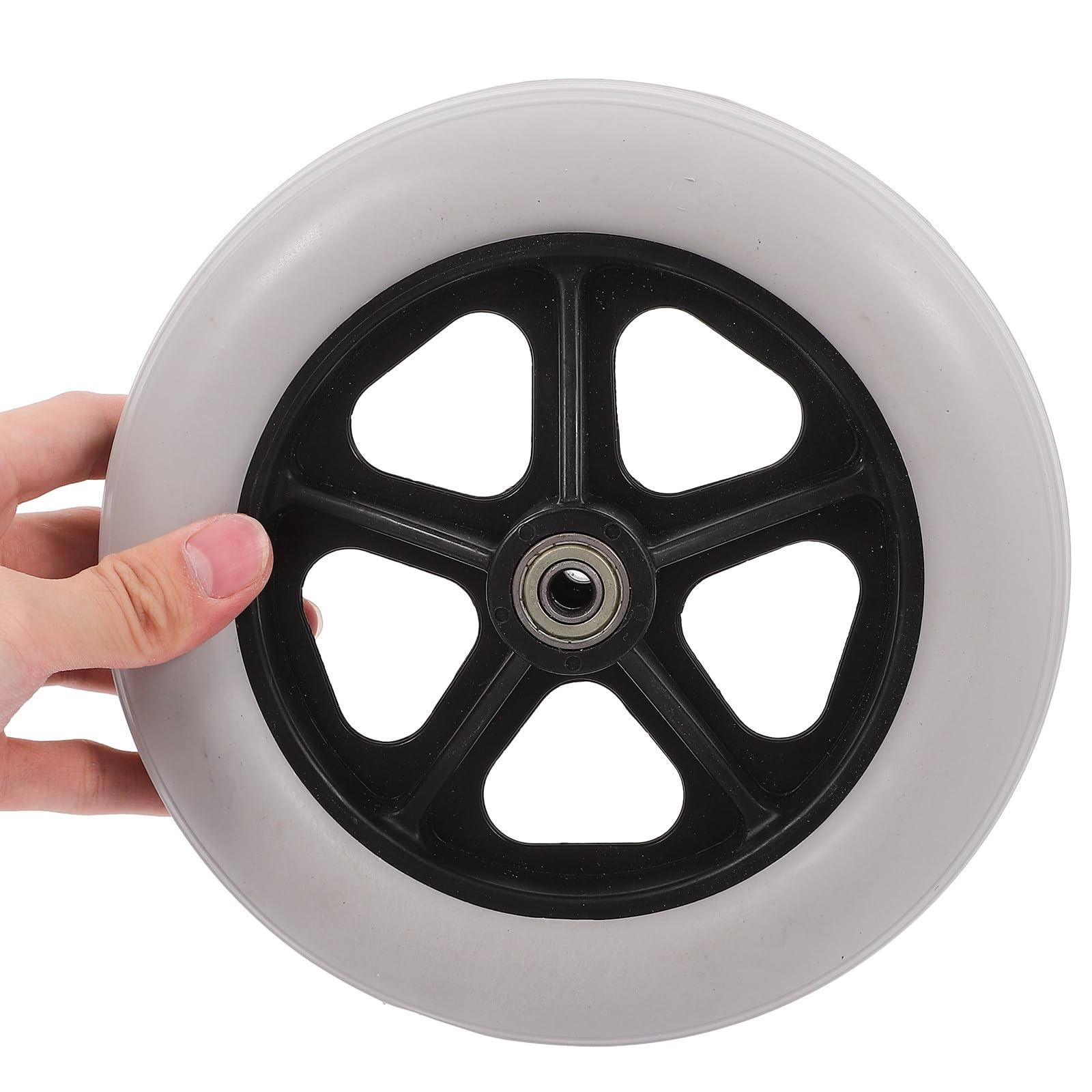 Ruote di Ricambio Anteriori in PVC 2 Pezzi per Deambulatore e Carrello della Spesa Installazione Facile