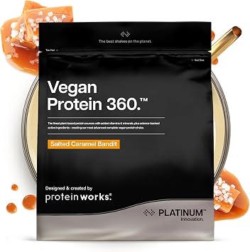 Protein Works | Vegan Protein 360 - Platinum, Salted Caramel Bandit, 500g