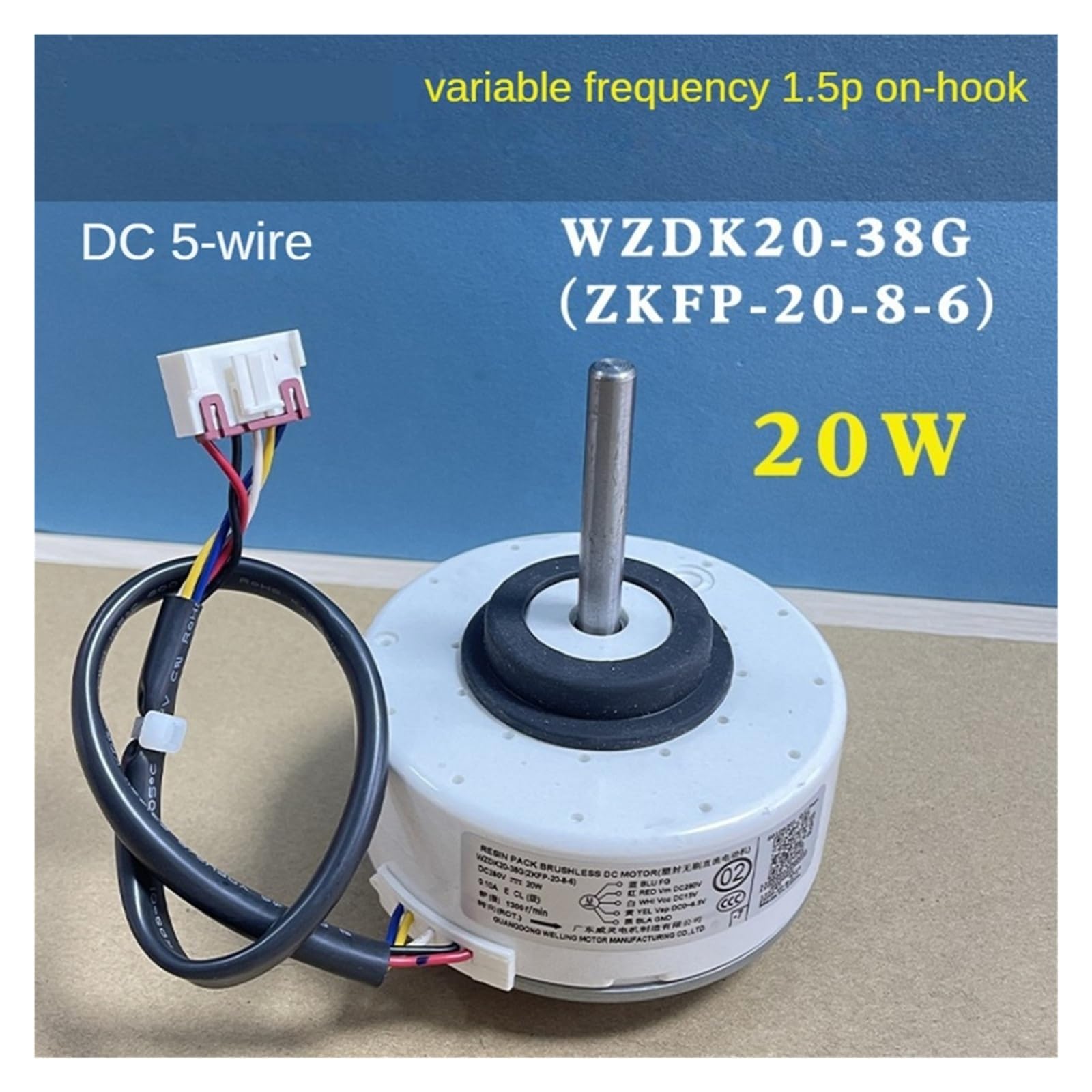WZDK20-38G Klimaanlage Innenmotor ZKFP-20-8-6 20W Bürstenloser DC-Lüftermotor for Den Haushalt