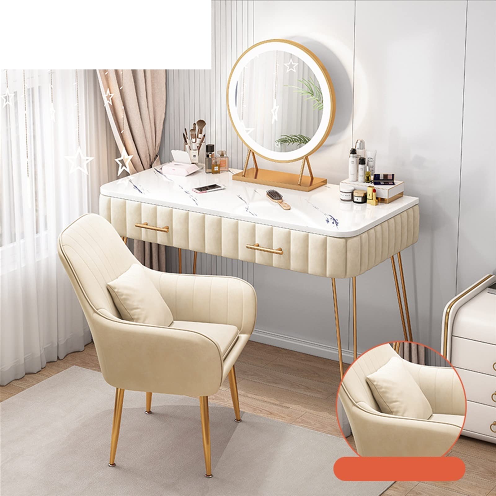 Modernes Make-up für Schlafzimmer – kompakte Einzelkommode, stilvoller, unabhängiger Ty-Tisch für den Familiengebrauch, platzsparendes Design, elegante Wohnmöbel