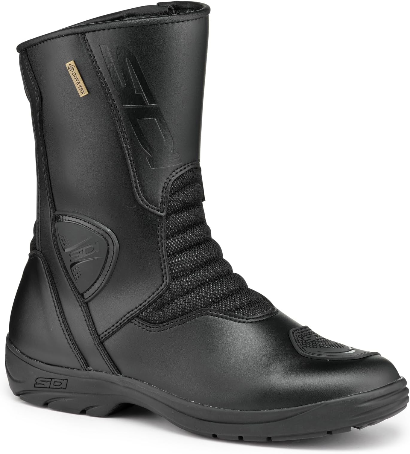Touring Motorcycle Boots, Professional Motocross Boots for Men GAVIA GORE, Reflective Inserts, GORE-TEX Membrane, Black, 43.5-44 EU