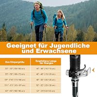 COVACURE Túrabot Szett - Összecsukható Alumínium Nordic Walking Botok 110-130 cm, Állítható Teleszkópos Túrabotok Gumi Talppal, Könnyű Túráz 4