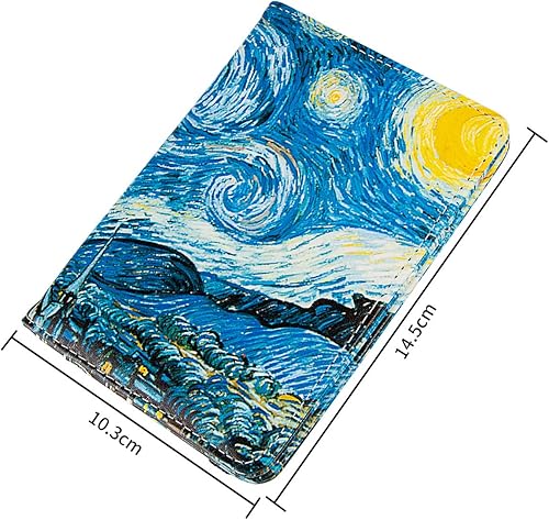 Miniatura 2 de Funda para pasaporte con bloqueo RFID de piel, organizador de documentos de viaje, Flores de albaricoque.), 201910301033D