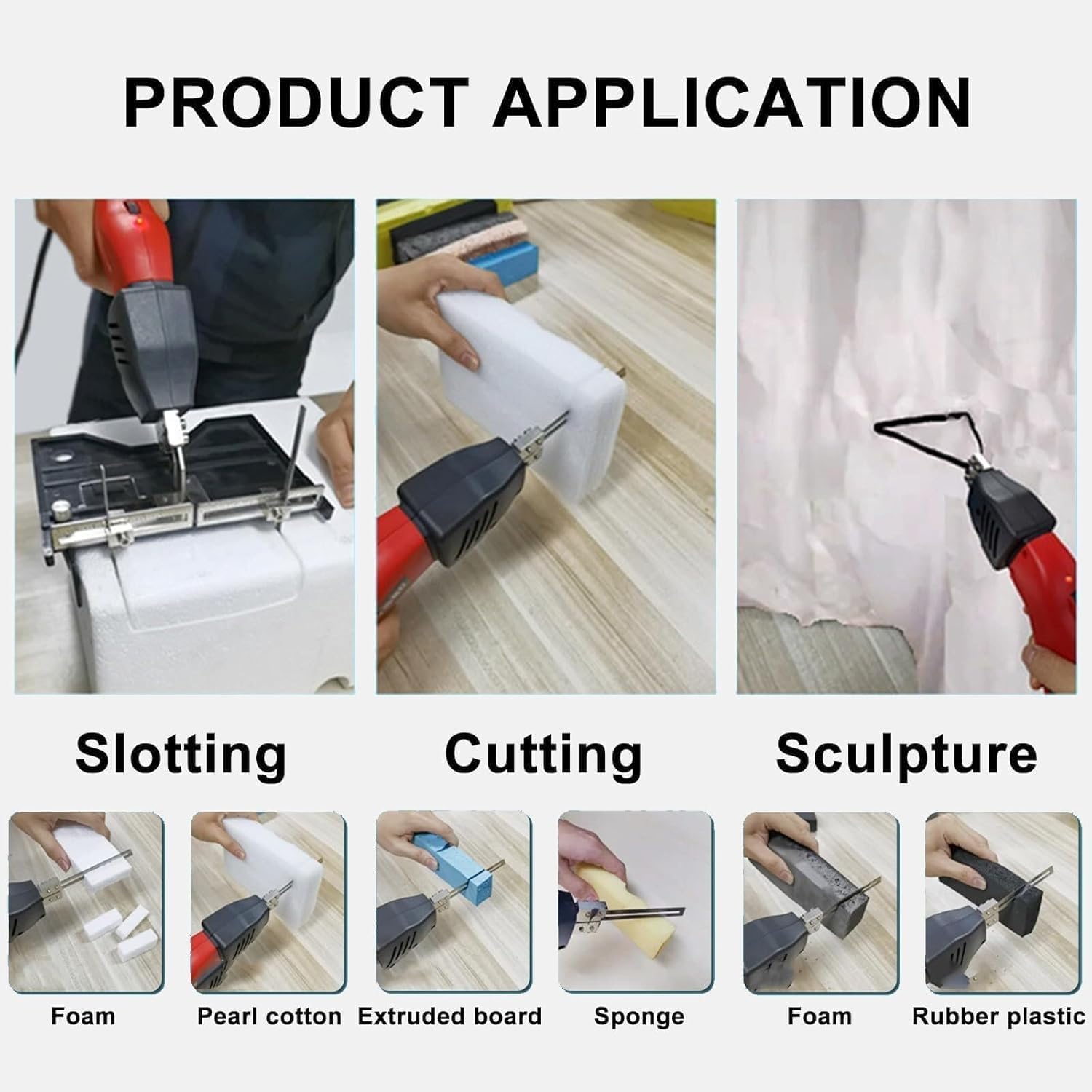 Electric Hot Knife, Electric Foam Cutter Tool with Cutting Guide, 15-Temperature Adjustable, 5-8s Fast Heating, for Epp Eps Xps Epe Sponge and Kt Board