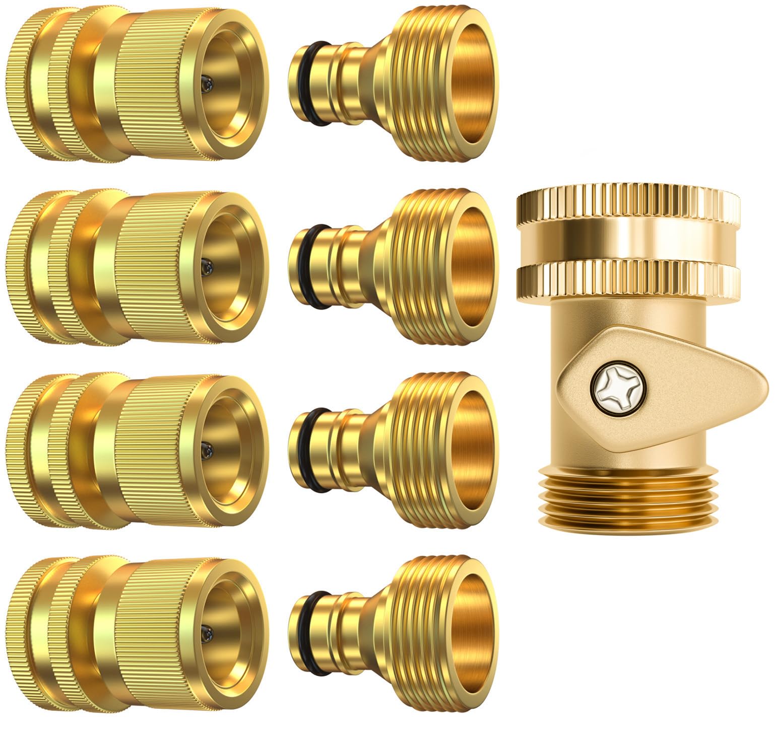 DBR TechShut Off Valve and Quick Connect IT 4 Pack, Bundle