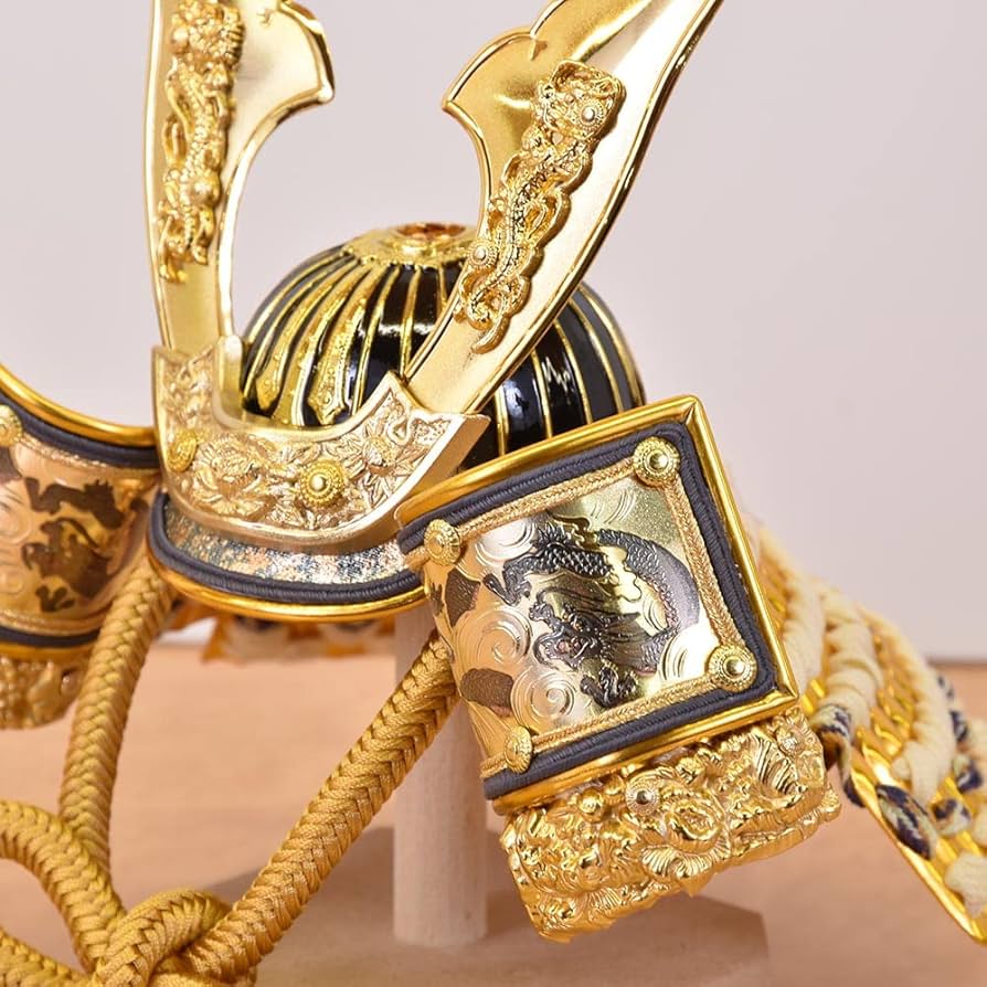 Amazon.co.jp: 五月人形 コンパクト 兜 虎 おしゃれ 収納 兜飾り金 龍