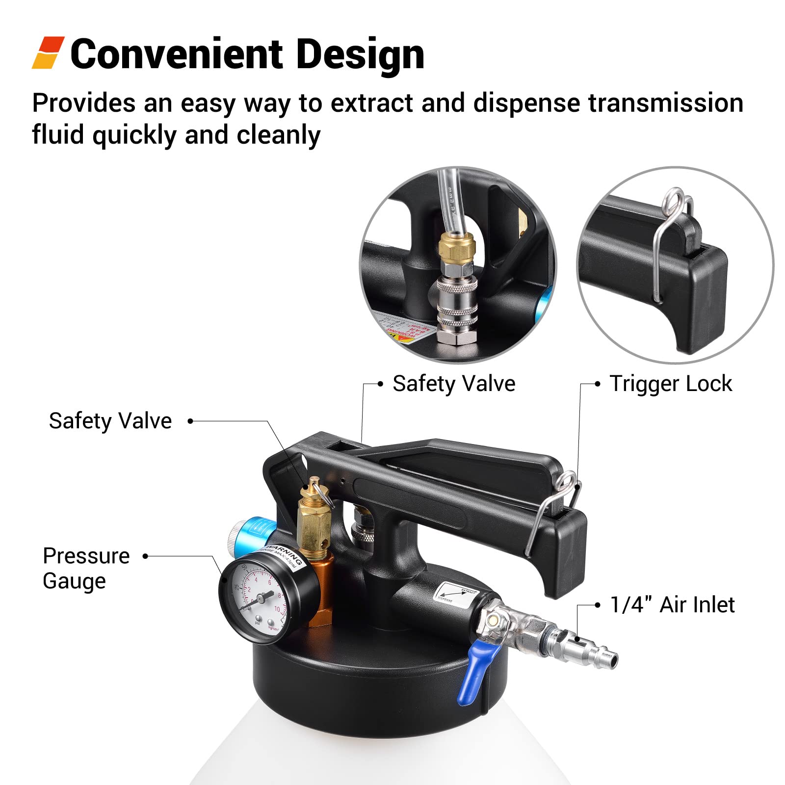 EWK Patented 6L Automatic Transmission Fluid Pump Fluid Evacuator and
