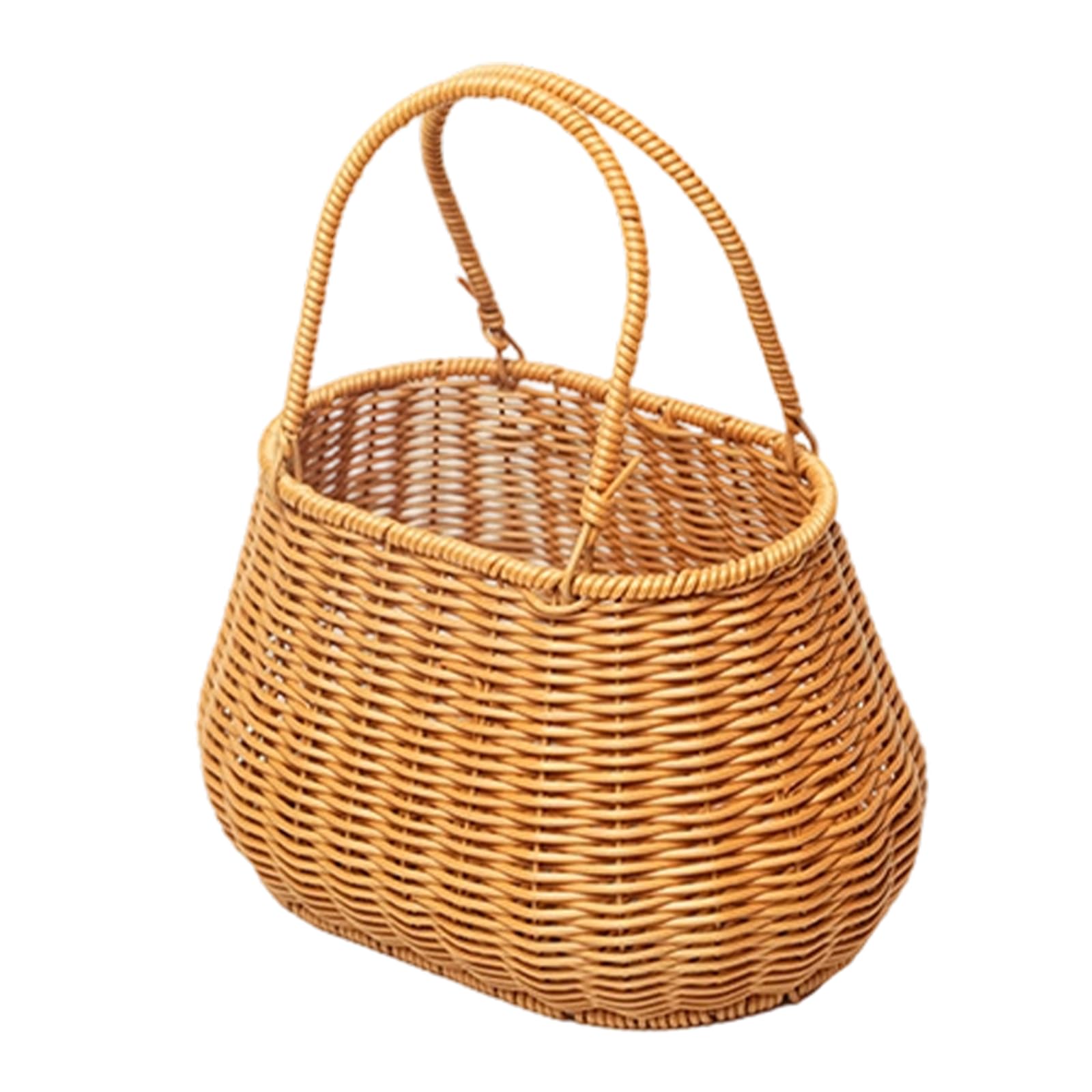 Jazuaiao Sturdy Woven Storage Container Waterproof Storage Bin for Fruits Snacks and Picnics Supplies in Unique Design PP Woven Basket