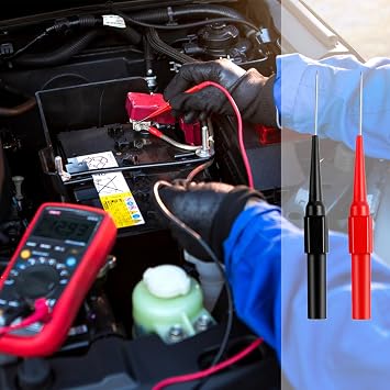 Multimeter Probes - Non-destructive Insulation Wire Piercing Needle 0.7mm Test Probe Pins - Test Tips for Automotive Circuit, Diagnostic, Test & Measurement Tools