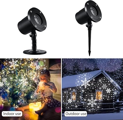 Miniatura 5 de Proyector de luces de Navidad al aire libre, luces de proyector de copo de nieve de Navidad, luces de proyector de nevadas de Navidad, luz LED