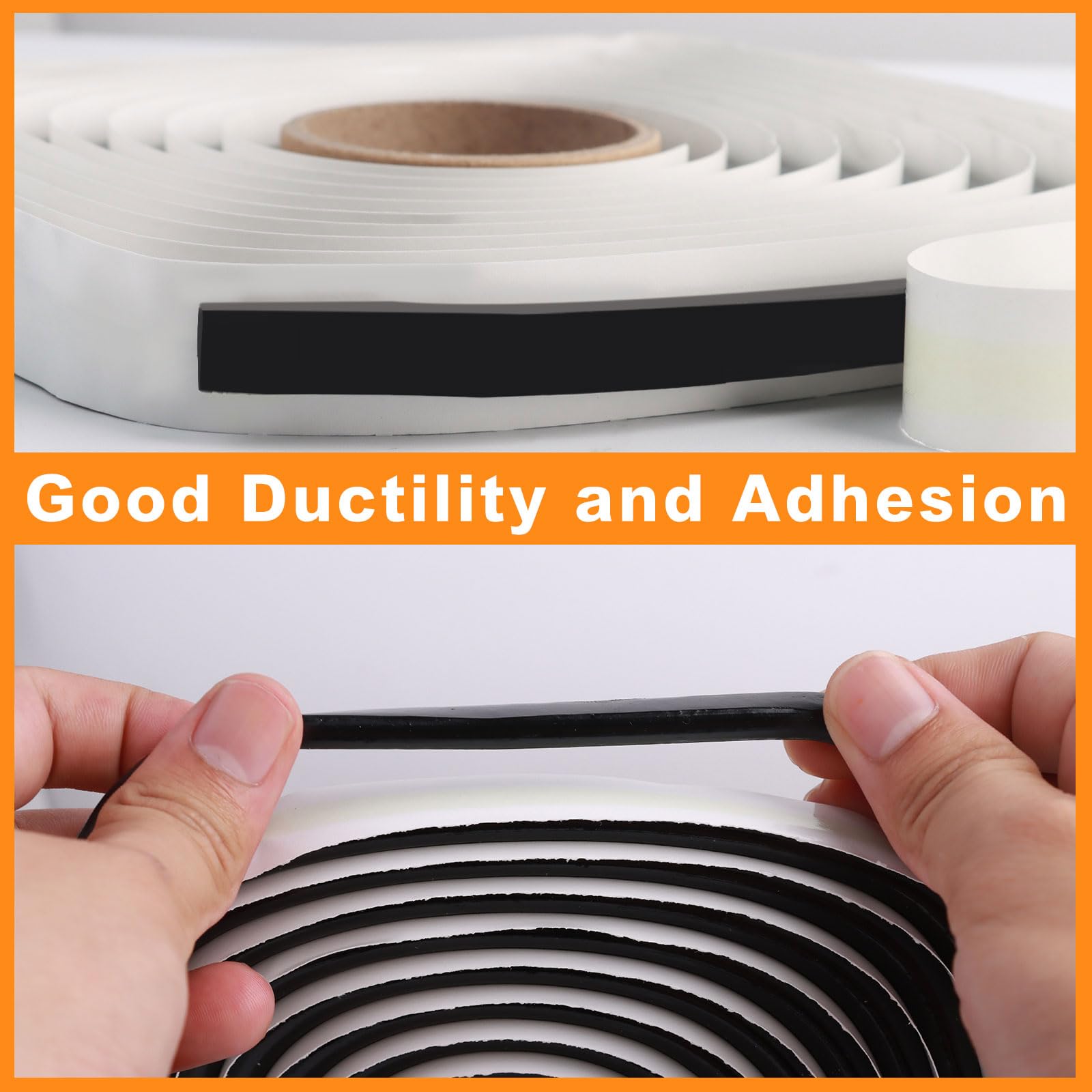 1 Piece Butyl Sealant Tape 9.5mm Diameter x 13ft, Black Butyl Sealant Rubber, Headlight Sealant - Image 3