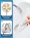 AICase Stand Fan,Folding Portable Telescopic Floor/USB Desk Fan with 10800mAh Rechargeable Battery,4 Speeds Super Quiet Adjustable Height and Head Great for Office Home Outdoor Camping-White gallery image