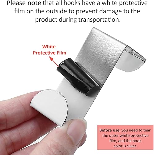 Miniatura 3 de 5 ganchos para colgar sobre la puerta, ganchos para colgar en forma de Z, doble cabeza que se adapta a anchos de puerta de 2 y 1 pulgada, gancho