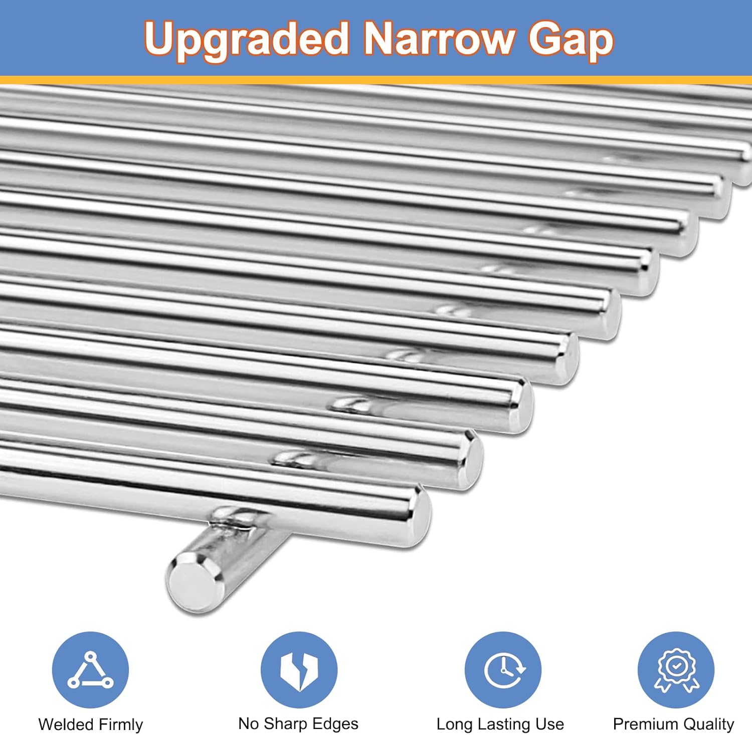 30-B-113 Grill Grate Replacement Parts for American Outdoor 24NB, 24NG, 24NP, 24PC, 30NB, 30PC, 36NB, 36PC, 90351 Heat Plate Shield and Grill Burner Tube, 3 Pack Stainless Steel Grill Parts