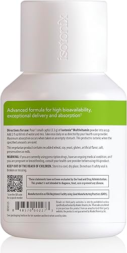 Miniatura 7 de Isotonix® Multivitamínico sin hierro – Suplemento diario completo para energía, apoyo inmunológico, piel y salud ósea – 90 porciones – Fórmula