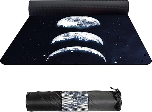 nuveti Tapete de yoga grande TPE antideslizante con bolsa de transporte extra ancha para mujer, 72 x 32 pulgadas, extra grueso, 0.236 in para el