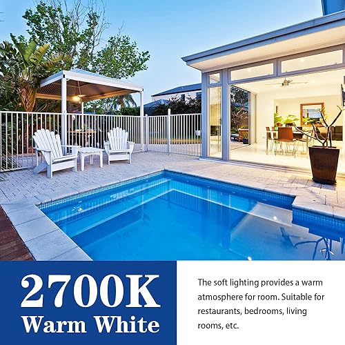 Miniatura 5 de PAR38 Bombillas LED de 17 W, base E26, equivalente a 150 W, blanco cálido de 2700 K, para interiores y exteriores, 1700 lm, regulables, paquete de 6