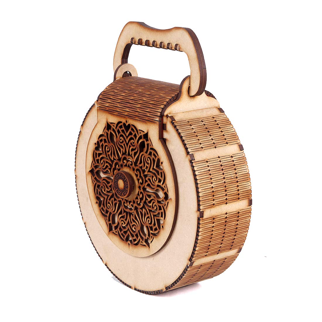 CrazyInk Women's Handcrafted Wooden Light Weight Unique Purse Handbag (PURSE 376) 2