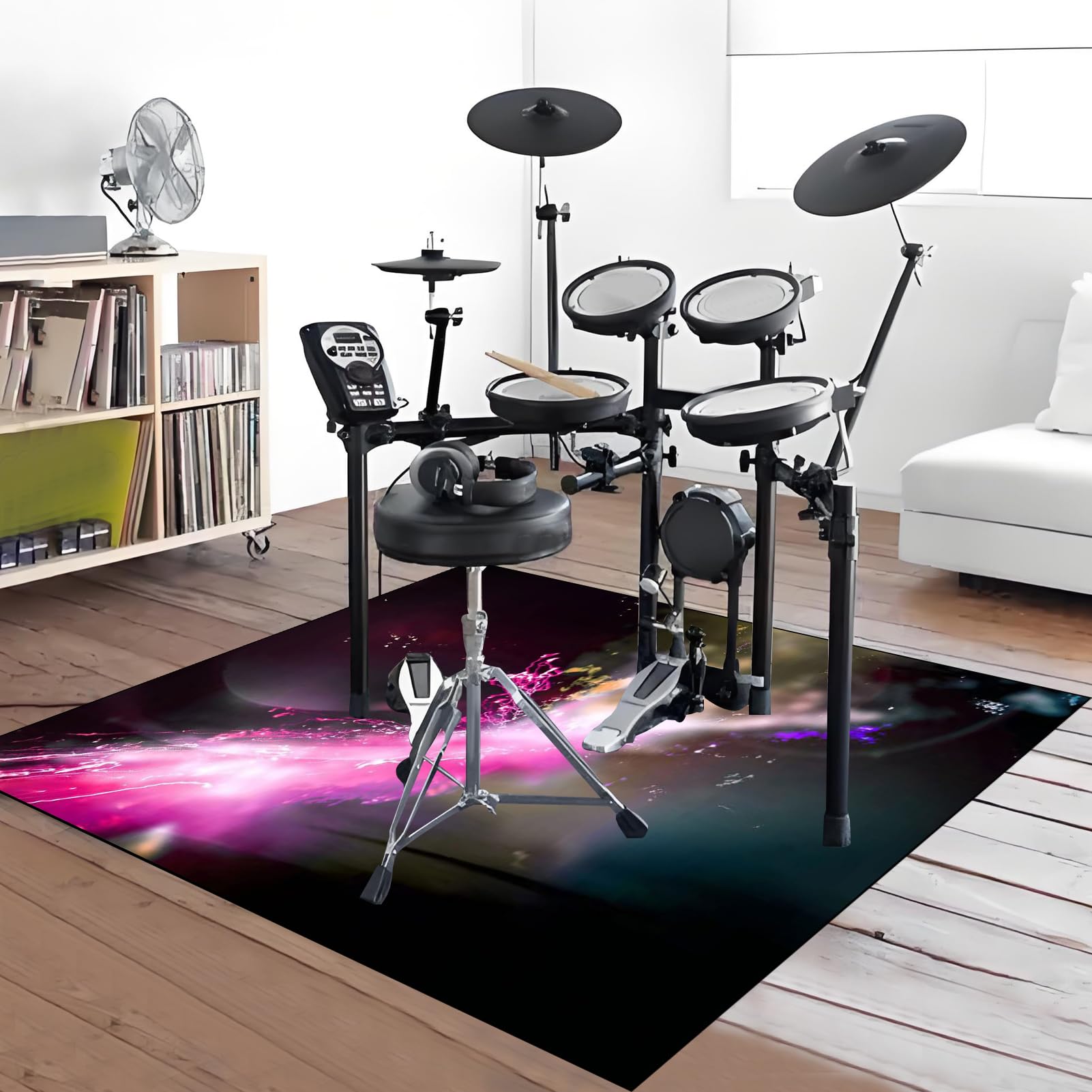 Mata ochronna do akcesoriów perkusyjnych elektroniczna mata perkusyjna dźwiękoszczelna mata bębnowa mata akustyczna mata podłogowa do instrumentów muzycznych 140 x 100 cm