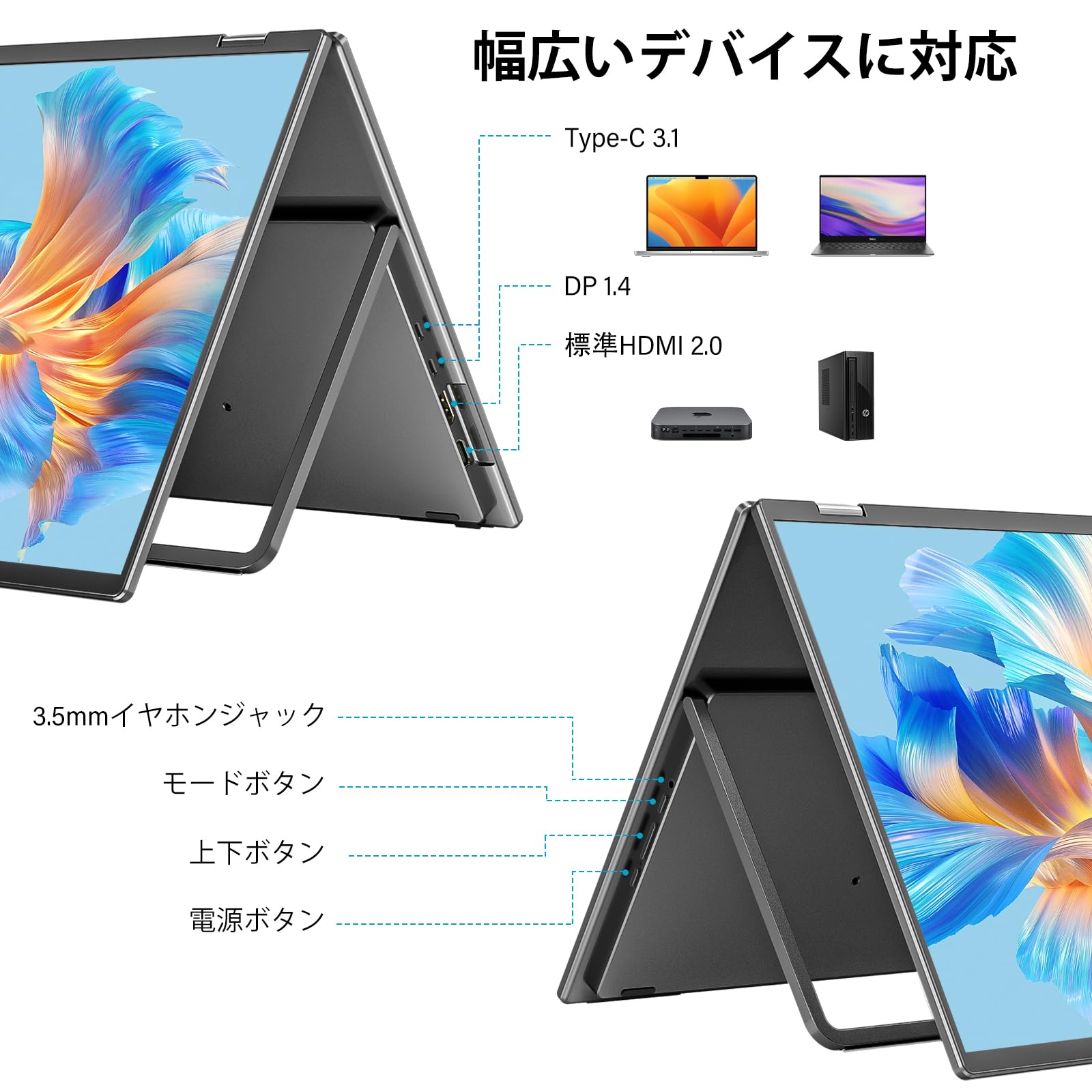 Amazon.co.jp: InnoView デュアル モバイルモニター 23.8インチ 2K