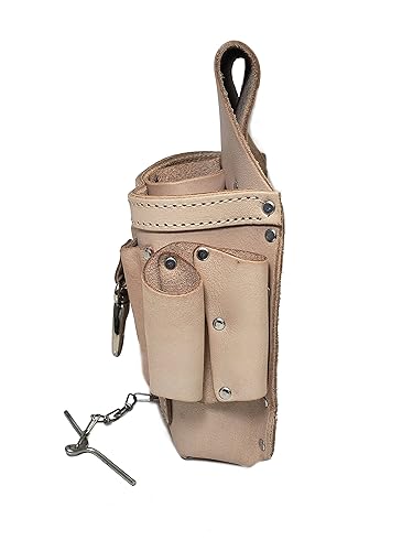 Miniatura 4 de Bolsa de herramientas para electricista, organizador de herramientas eléctricas, 6 bolsillos con soporte para cinta, cadena de cinta y gancho a