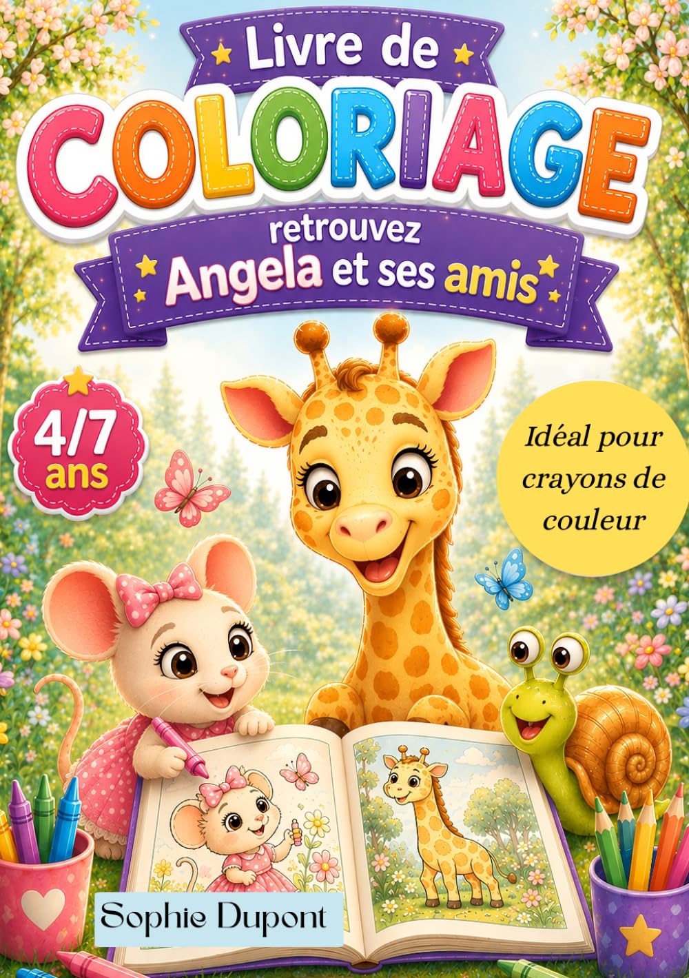 Livre de coloriage: Retrouvez Angela et ses amis