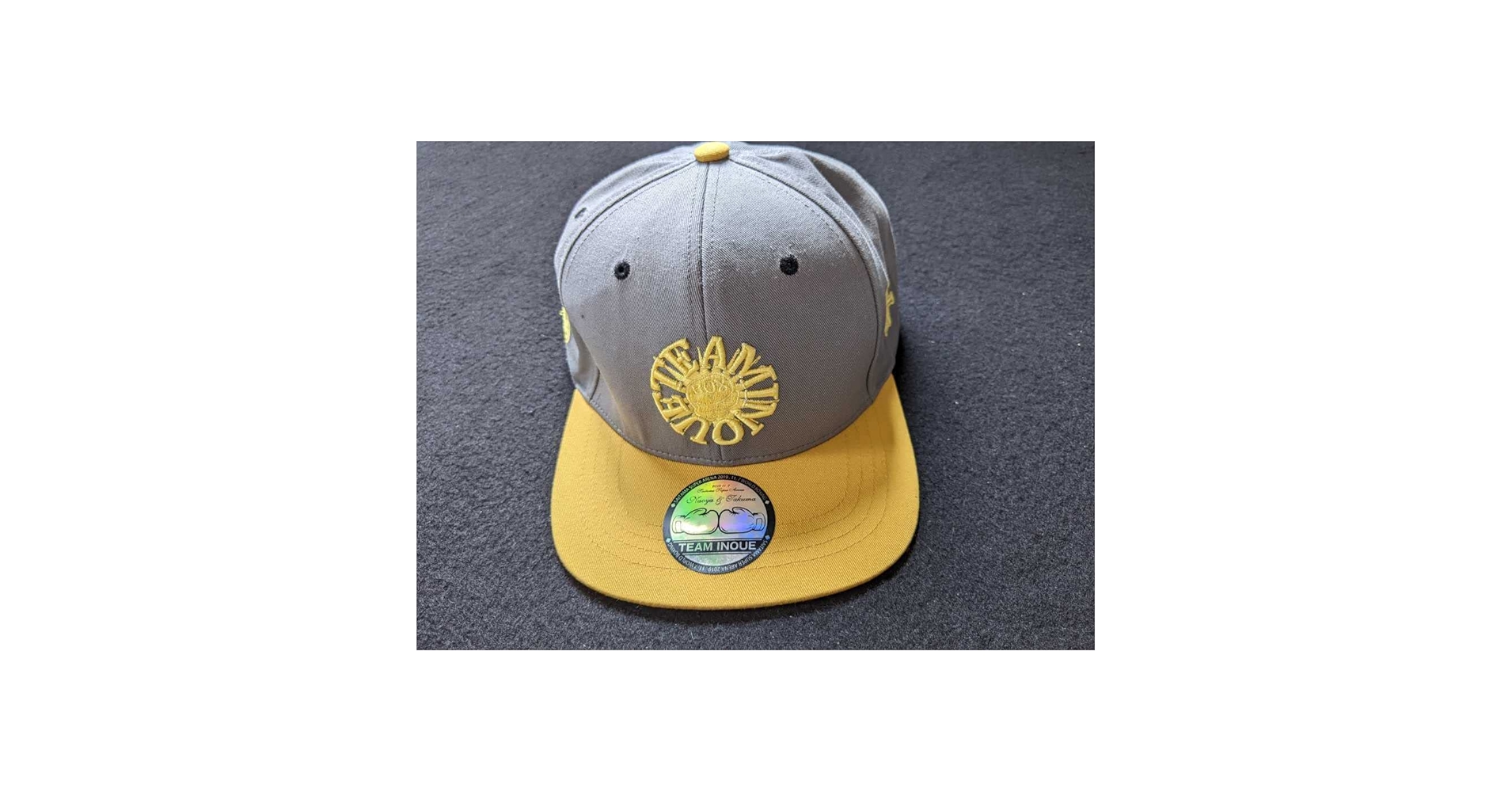 Amazon.co.jp: 井上尚弥 キャップ 灰色 黄色 グレー イエロー