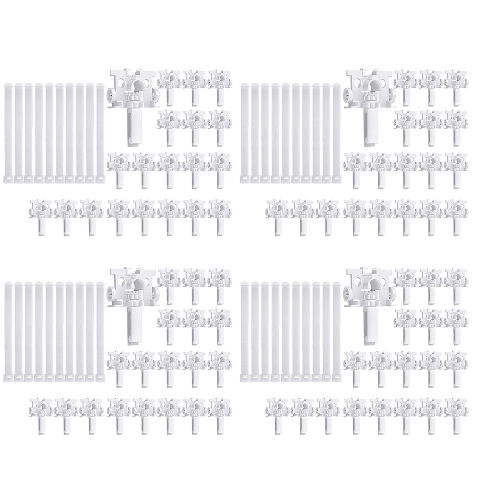 Hndhbfgrt Vertical Blind Repair Carrier with Stem Vertical Blinds Repair Kit White Blinds Replacement Parts80Pcs