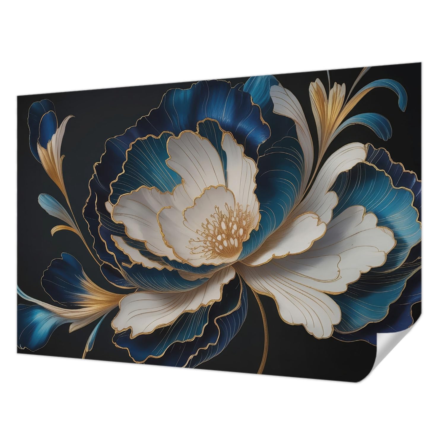 Papier peint autocollant résistant aux taches Tulup motif floral lavable
