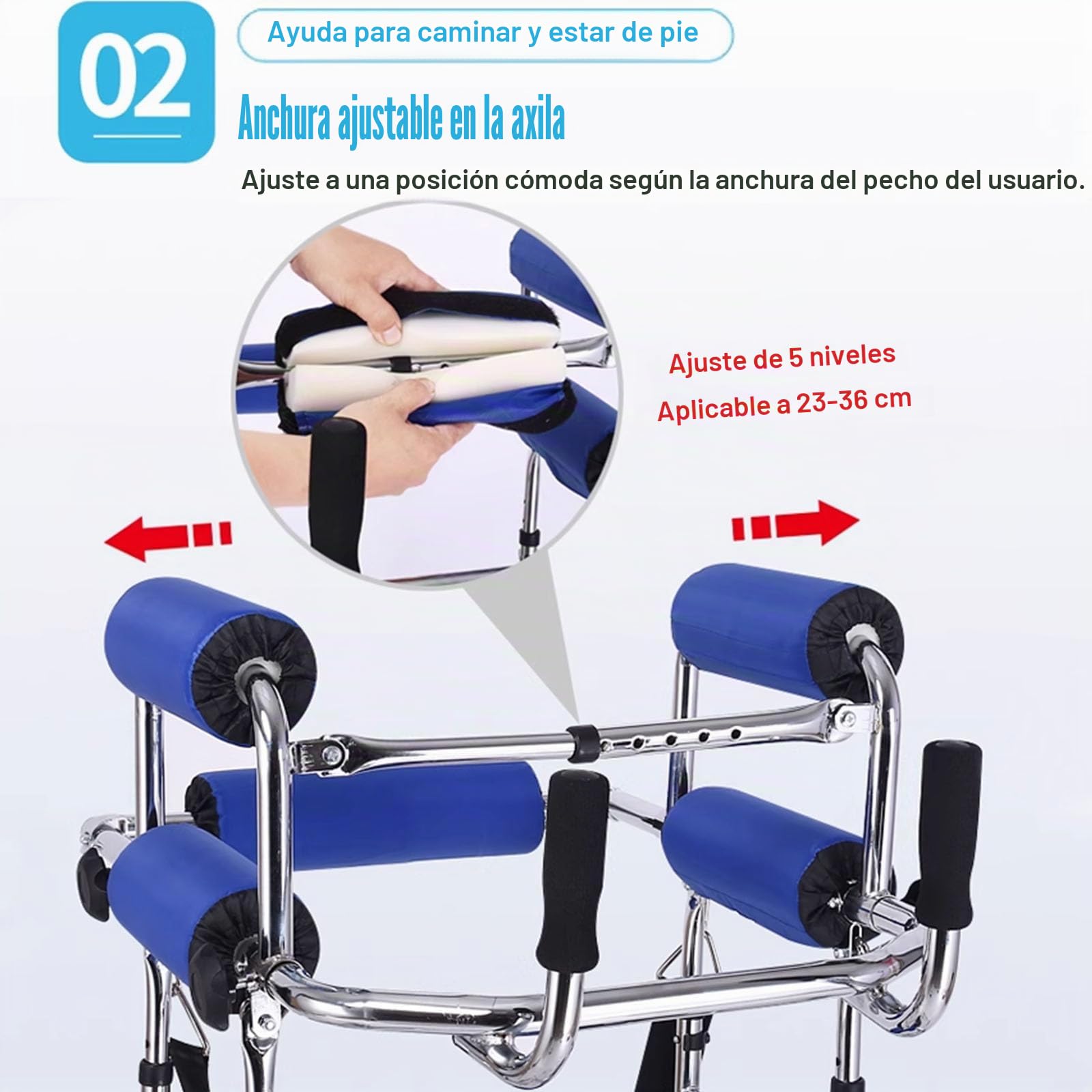 Ortopedia Rollator 6 Ruedas Caminadores Para Niños Con Parálisis Cerebral, Andadores Estrechos Con Asiento, Walking Aid Carro De Rehabilitación Con Asiento, Andador Móvil De Altura Ajustable