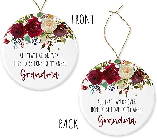 Miniatura 3 de LillaGifts Adorno conmemorativo de Navidad  Adorno conmemorativo de la abuela  Regalo recordando a la abuela  Adorno de Navidad de condolencias