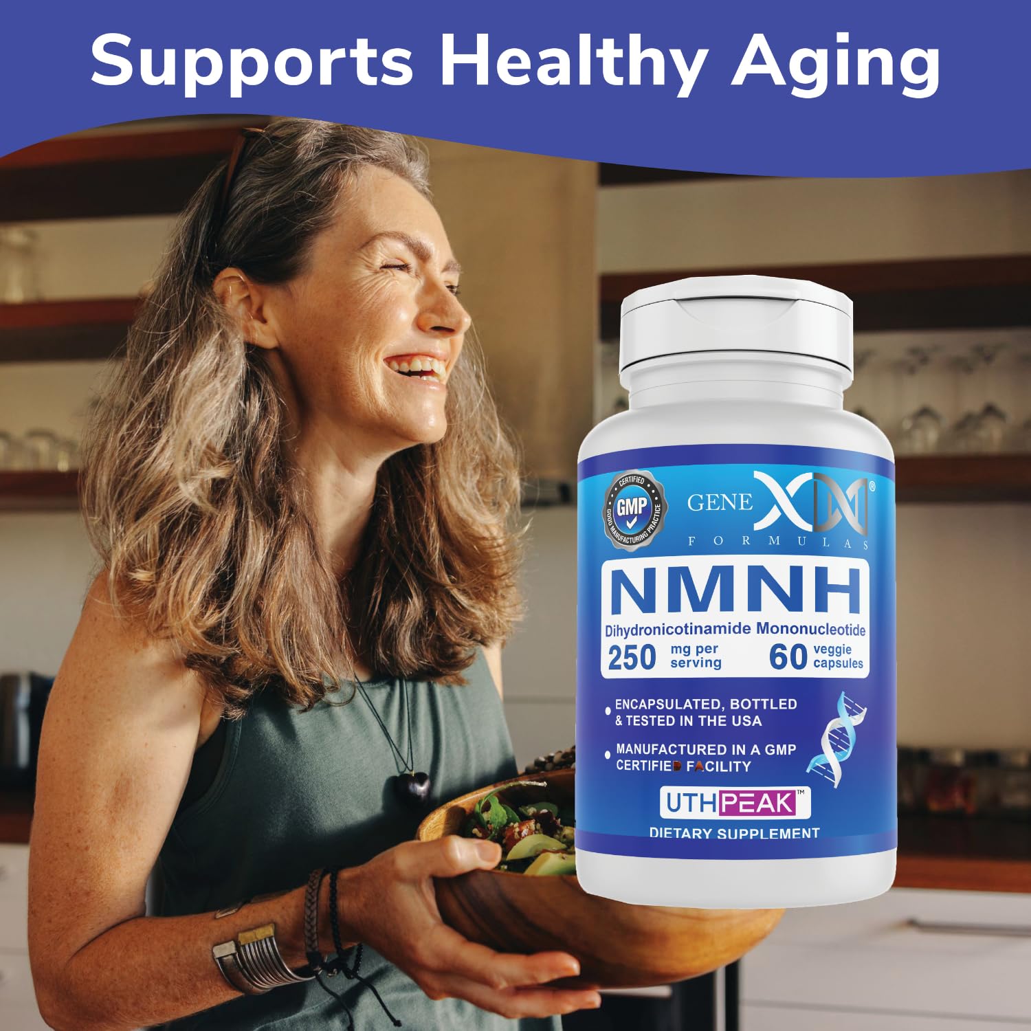 Genex Formulas NMN 250 mg Dose Stabilized Form 99% Pure Supplement 60 Caps — Amazon image 6