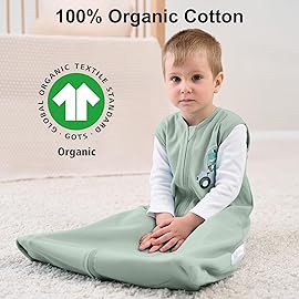 Yoofoss Baby Sleep Sack 0-6 Months Wearable Blanket for Babies 100% Organic Cotton 2-Way Zipper TOG 0.5 Toddler Sleeping Sack 3 Pack, Comfy Lightweight Sleep Sacks