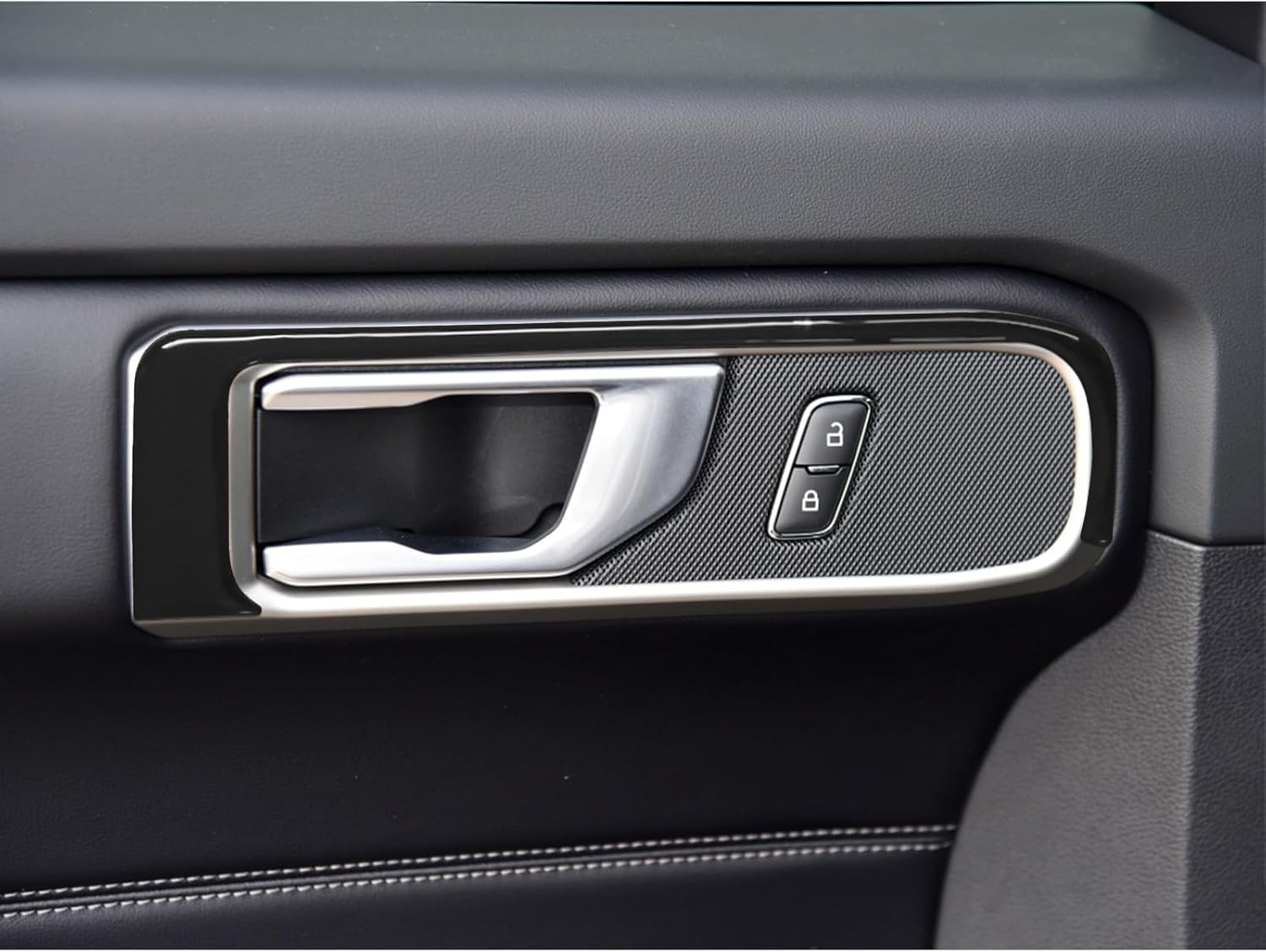 Inner Door Handle Frame Cover Trim Compatible with Ford Explorer 2020 2021 2022 2023 2024 Interior Accessories Piano Black(4Pcs)