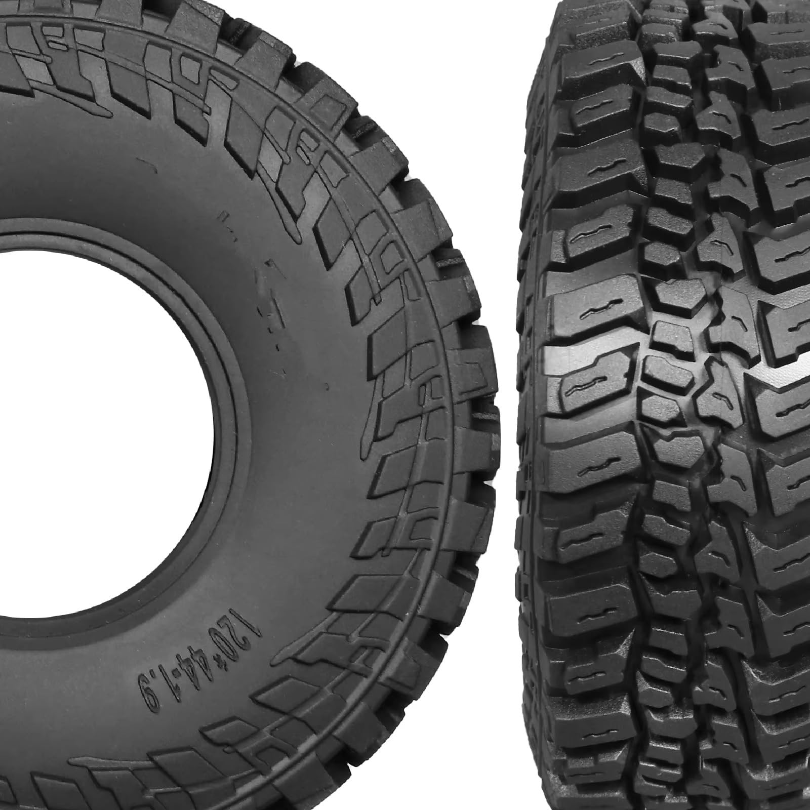 Compatible con TRX-4 para SCX10 90046 para III AXI03007 para Tamiya CC01 1/10 RC Crawler: 4 Neumáticos De Goma 1,9 Pulgadas Neumáticos Coche RC