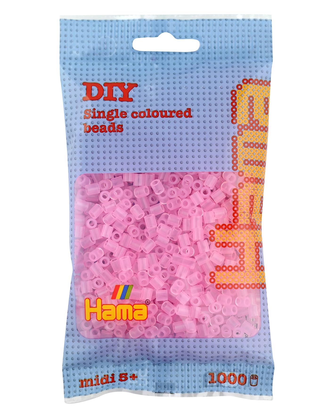 Perles Hama 1000 Pièces Fuschia Rose - Loisir Créatif Enfant - Repassage Facile - Sachet Pendre