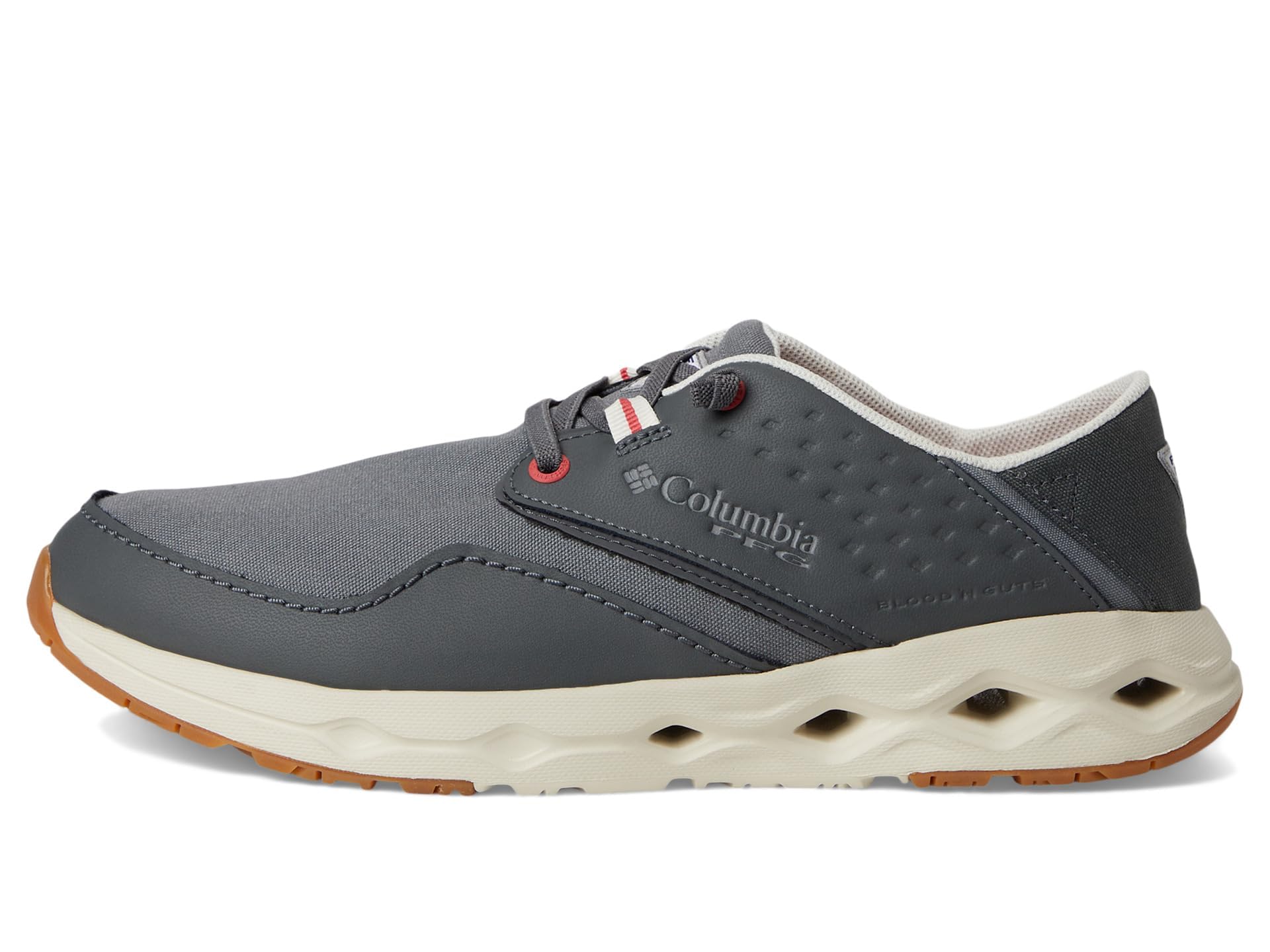 Columbia Mens Bahama X Relaxed, Grill/Sunset Red, 11.5 Wide