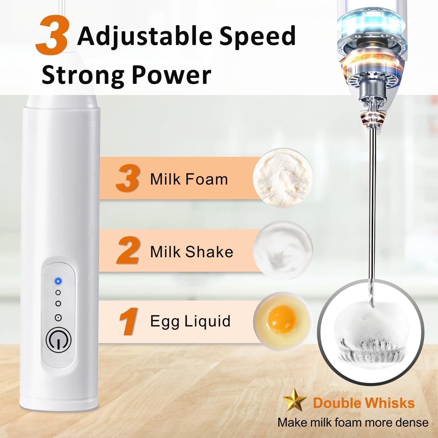 FOXCY Milk Frother - Make Café Foam at Home -5 FOXCY Milk Frother - Make Café Foam at Home -5