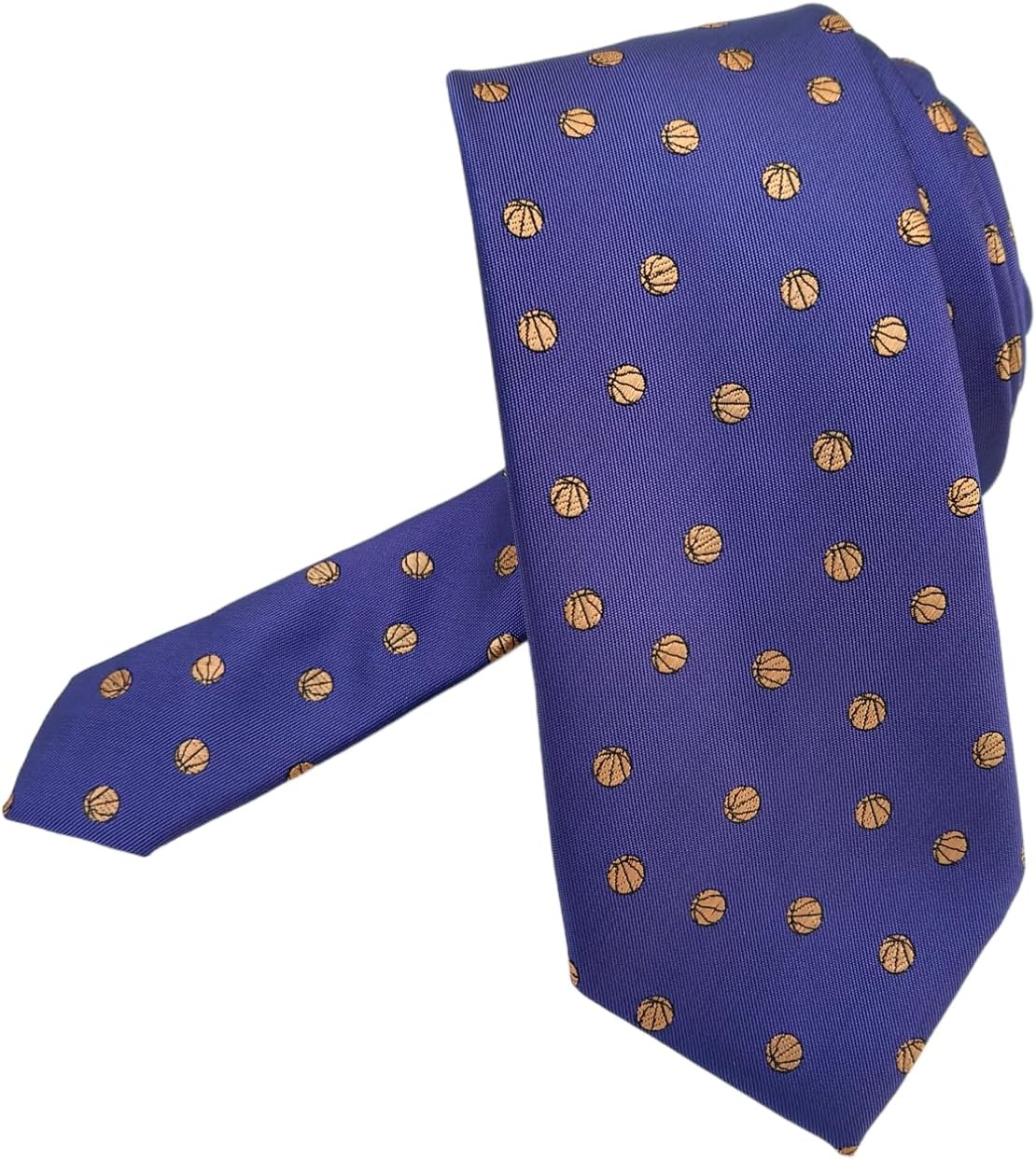 Men's Basketball Necktie - Basketball Tie - Purple Basketball Necktie - Lakers Necktie - Basketball Gift - Men's Basketball Gift (Regular Length)