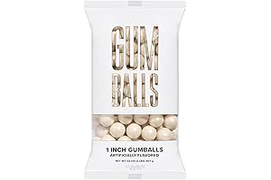 Shimmer White 1 Inch Sugar Free Rainbow Bubble Gumballs