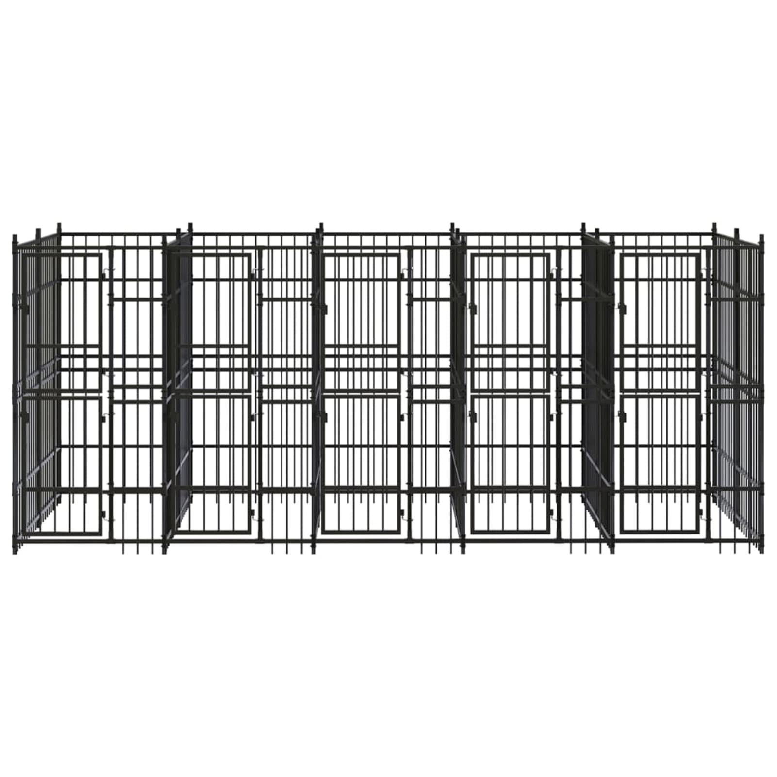 Homgoday Klatka dla psa, zewnętrzna klatka dla psa ze stali 9,22 m², klatka dla psa wewnętrzna klatka dla psa Kennel dla psów klatki dla psów ogrodzenie dla psa na zewnątrz model 3097940