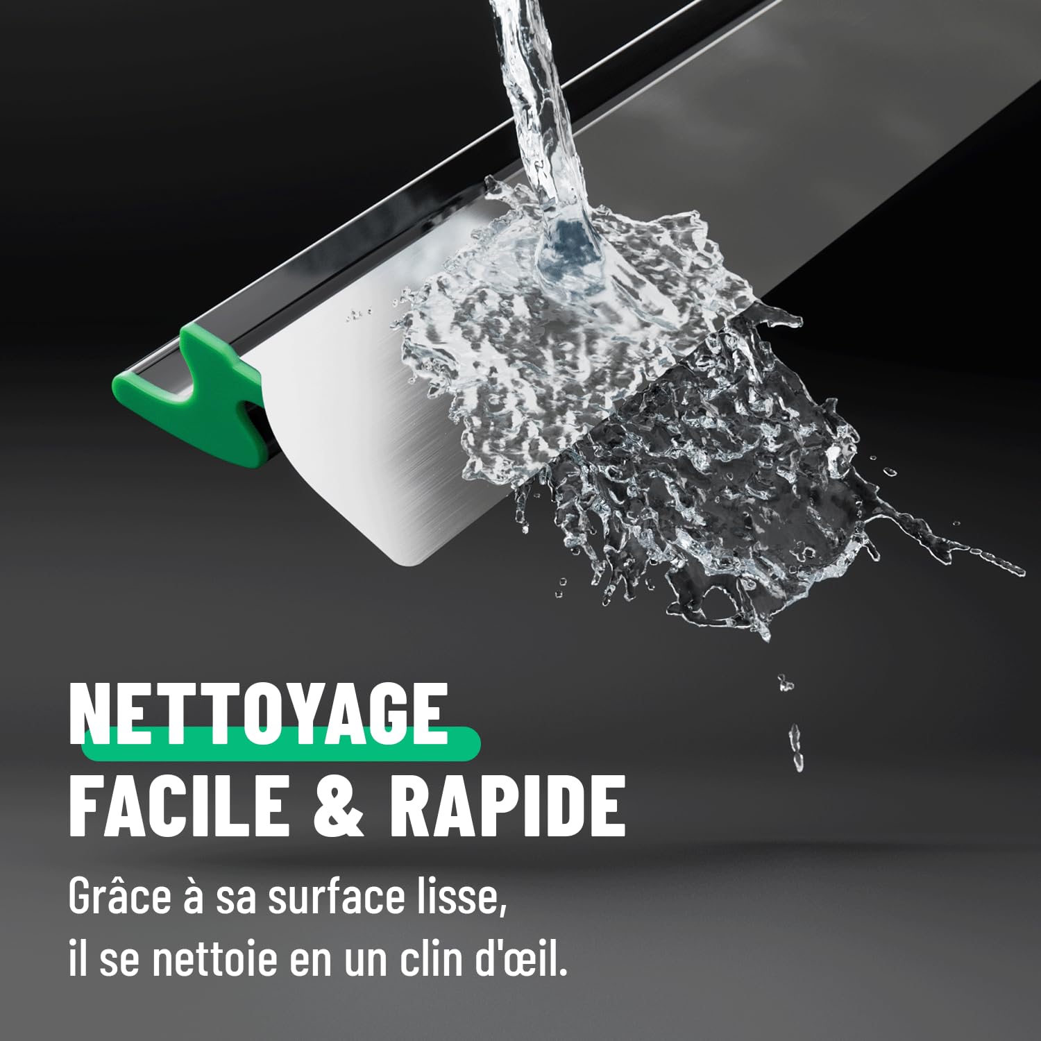 greate lisseuse enduit 600 mm avec poignée ergonomique - spatule enduit lissage pour un enduisage sans traces - couteau a enduire pour cloison sèche - couteau a enduire, spatule placo