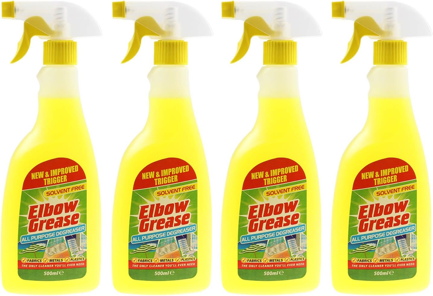 4x500ml All Purpose Kitchen Laundry Household Degreaser Cleaner Spray